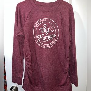 Growing Tiny Humans Is Exhausting Medium Sweater Maternity